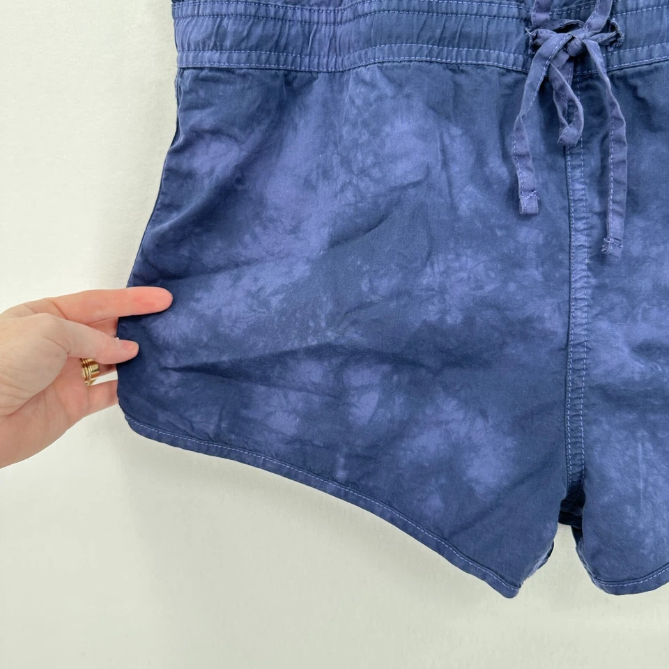 Superdry 领带染料连身裤女式 M 蓝色短裤夏季滑板冲浪海滩 Cali Grunge — 第 3/4 张图片