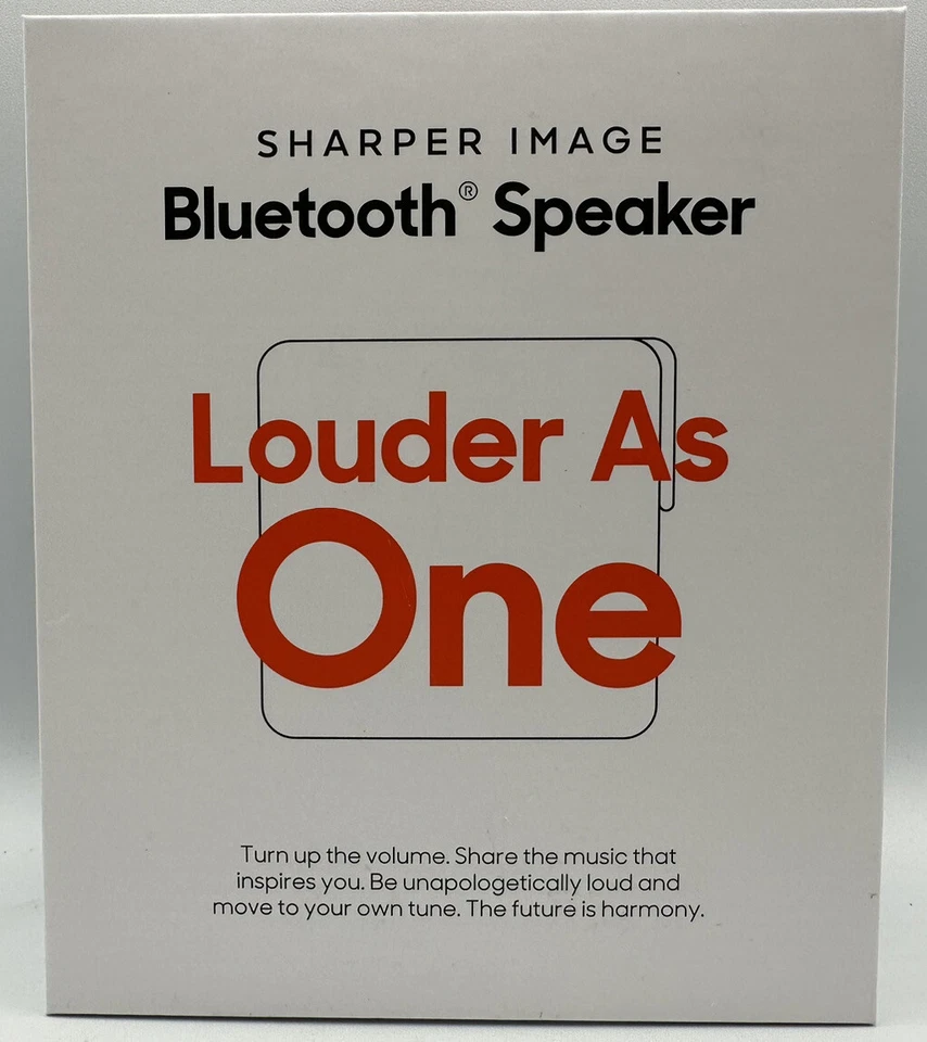 Sharper Image Bluetooth Speaker Louder As One Rechargeable W/ Cord (Brand New) - Image 3 of 4