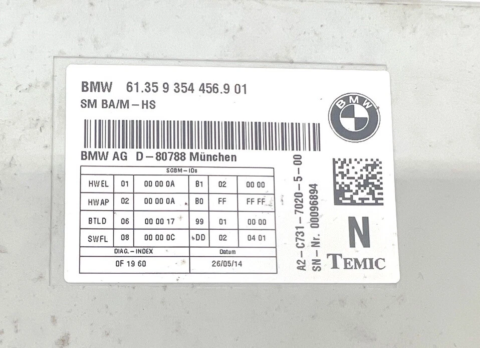 BMW 328I XDRIVE F30 2013-2016 - Módulo de control asiento delantero izquierdo 9354456 Foto 4 de 4