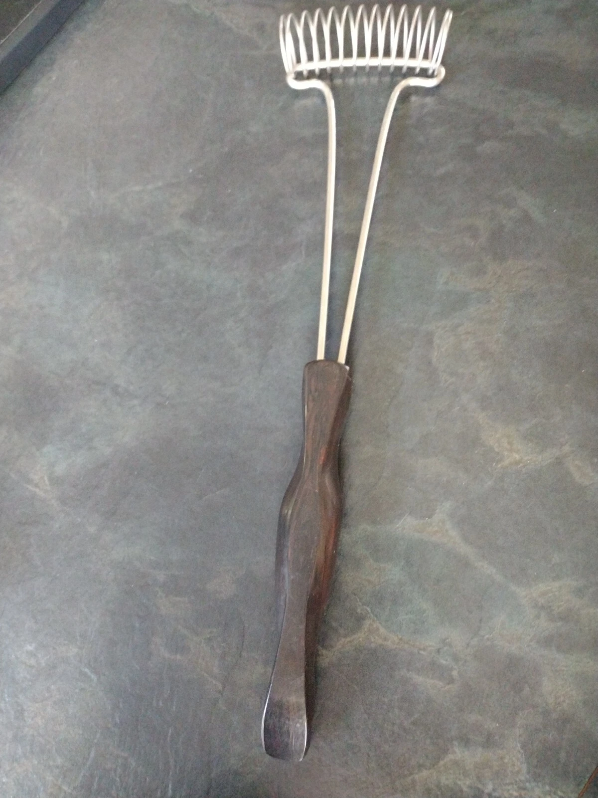 Vintage CUTCO 1714 Mix-Stir Whisk Brown Handle Stainless Steel