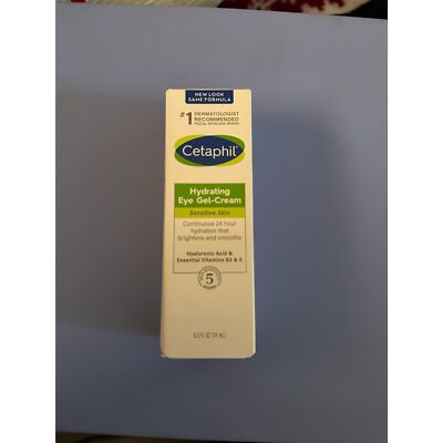New Cetaphil Hydrating Eye Gel Cream Sensitive Skin 24 Hour Hydration 0.5 fl oz