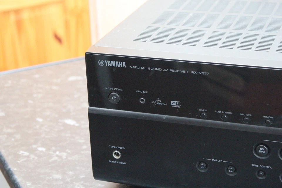 Yamaha RX-V677 7.2 AV Receiver 4K Pass WiFi HDMI USB Z2 DTS TESTED WORKING - Image 2 of 4