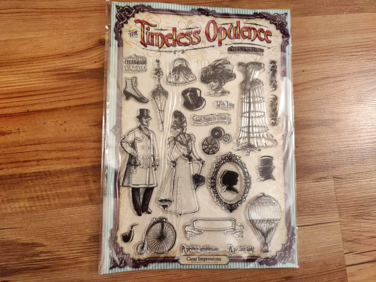 Clear Impressions The Timeless Opulence vintage victorian large stamp set  NEW