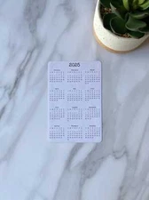 Calendar Magnet 4" x 6" | Start On Any Month Year At A Glance Magnetic Calendar