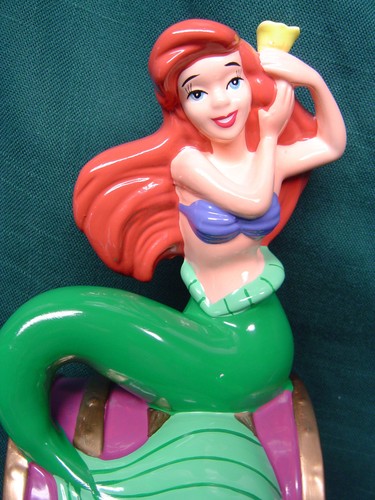 disney little mermaid ariel seated on a treasure chest ceramic