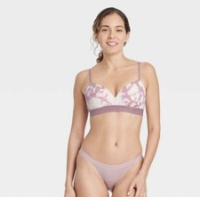 Women's Wirefree Push-Up Bra - Auden Orchid Purple Size 32B