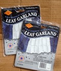 Blue / White Tissue Leaf Garland Wedding Party Decor  2 Packs 12 Ft Each NIP