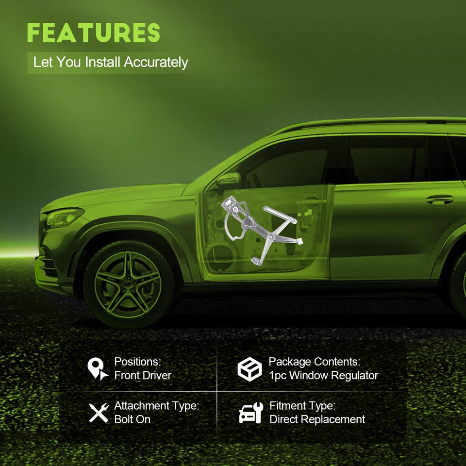 Regulador Ventana Delantero Izquierdo Para MERCEDES-BENZ ML320 ML350 ML500 Sin Motor Foto 2 de 4