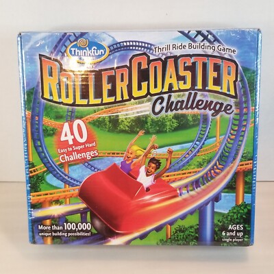 Roller Coaster Challenge Game ThinkFun Toy Thrill Ride Building Game New Sealed