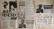 Vtg 1979 Ann Arbor Film Co-Op Schedule Flyer Jimi Hendrix Rainbow Bridge Fest