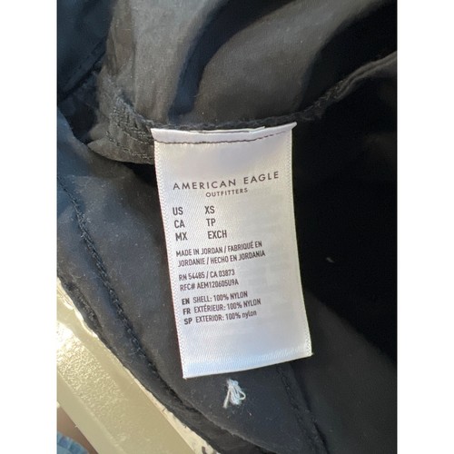 American Eagle Outfitters Cargo Pants Men's XS Solid Black Nylon Outdoor Utility - Picture 7 of 8