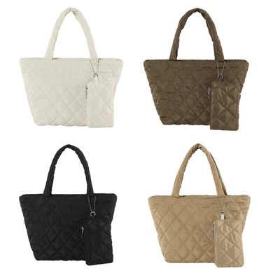 Lightweight and Durable Nylon Down Bag Handbag Purse for Travel and Daily Use
