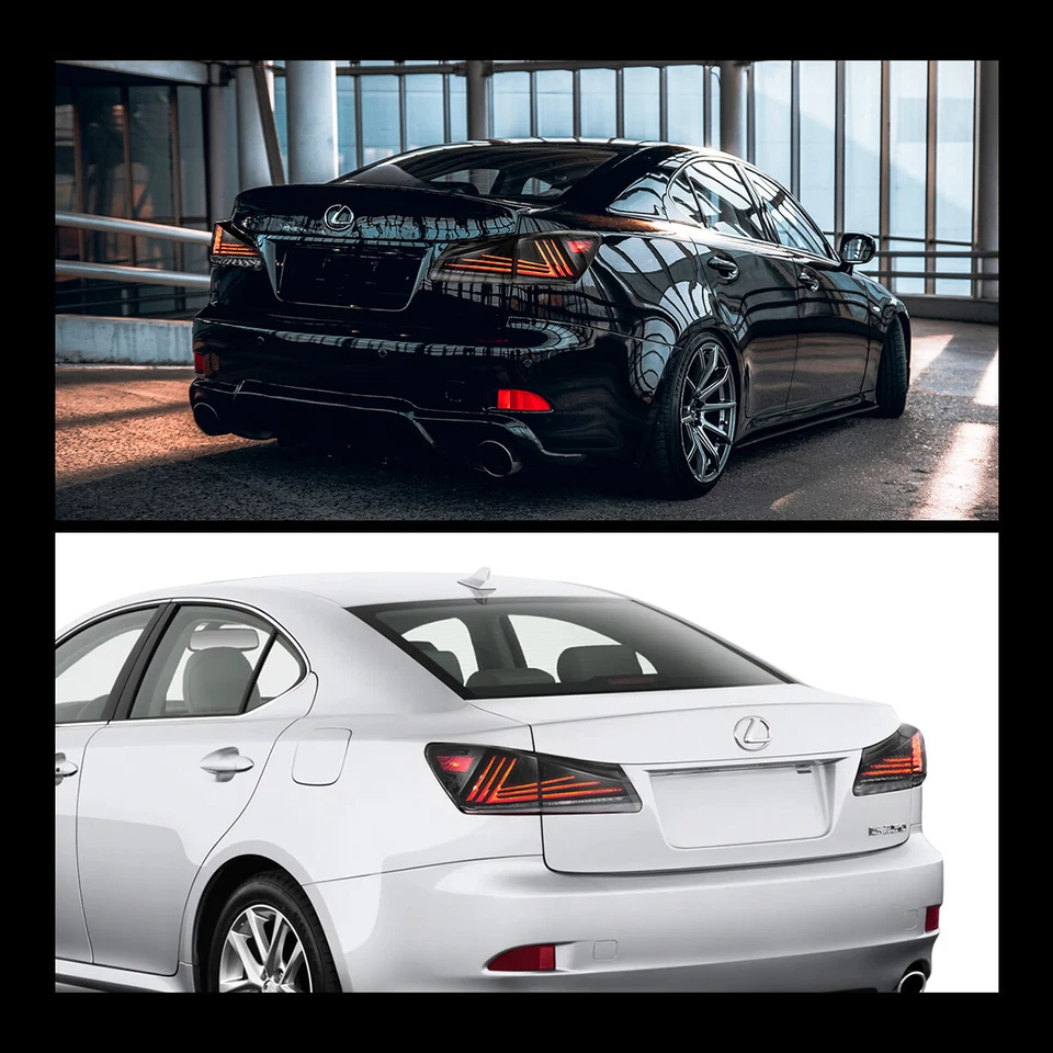 Luces traseras LED VLAND AHUMADAS para Lexus IS250 350 ISF 2006-13 con animación de arranque Foto 2 de 4