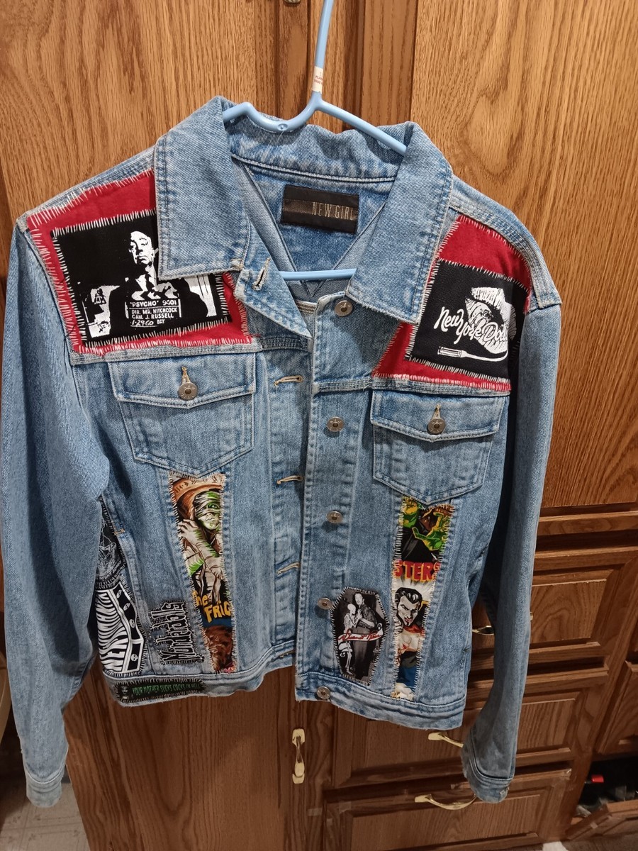 Womans punk rock jacket Hand Stitched GG Allin Vampira Dracula And