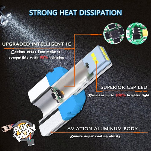 CAN-bus Error Free LED Backup Light Bulbs For Audi Q3 Q5 Q7, No Bulb Out Warning - Picture 3 of 11