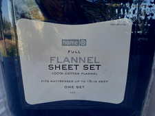 4PC..100 COTTON..FLANNEL..SOLID NAVY BLUE..SHEET SET..FULL..NIP