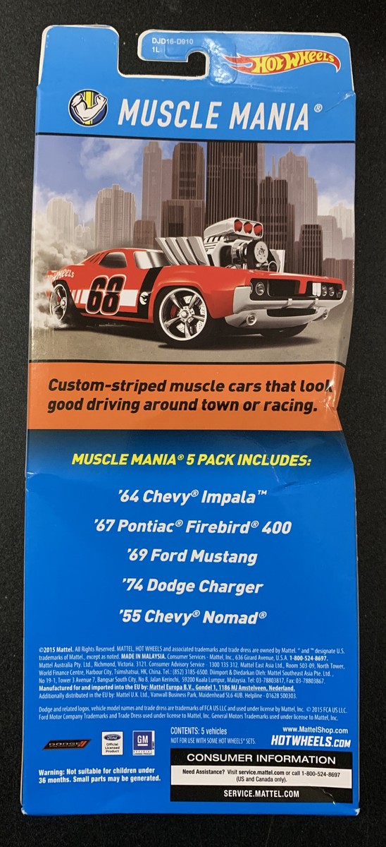 Hot Wheels. 5 Pack Muscle Mania 1:64 Imperfect Packaging | eBay