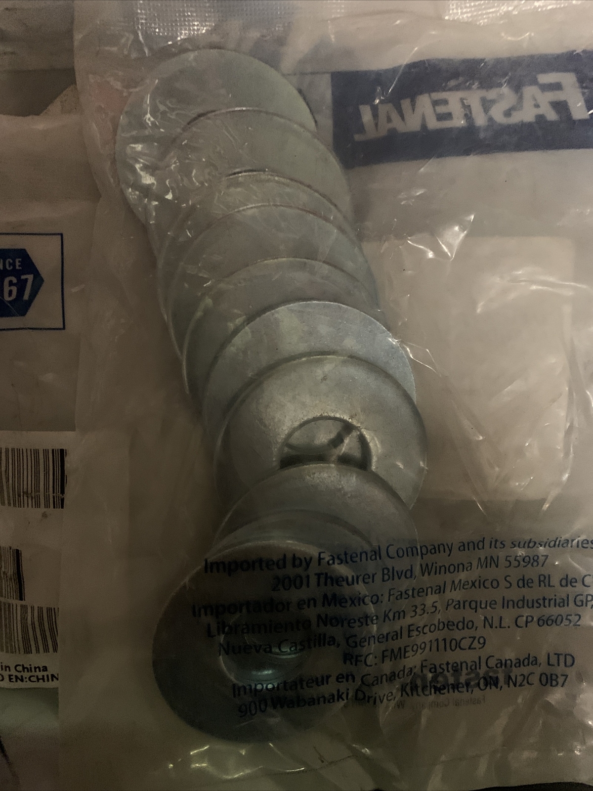 Fastenal Flat Washers Bag of 10 1133018 for sale online eBay