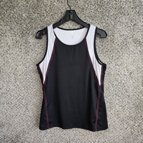 Tail Top Womens XL Black Sleeveless Scoop Neck Tank Tennis Stretch Ladies - Picture 1 of 8