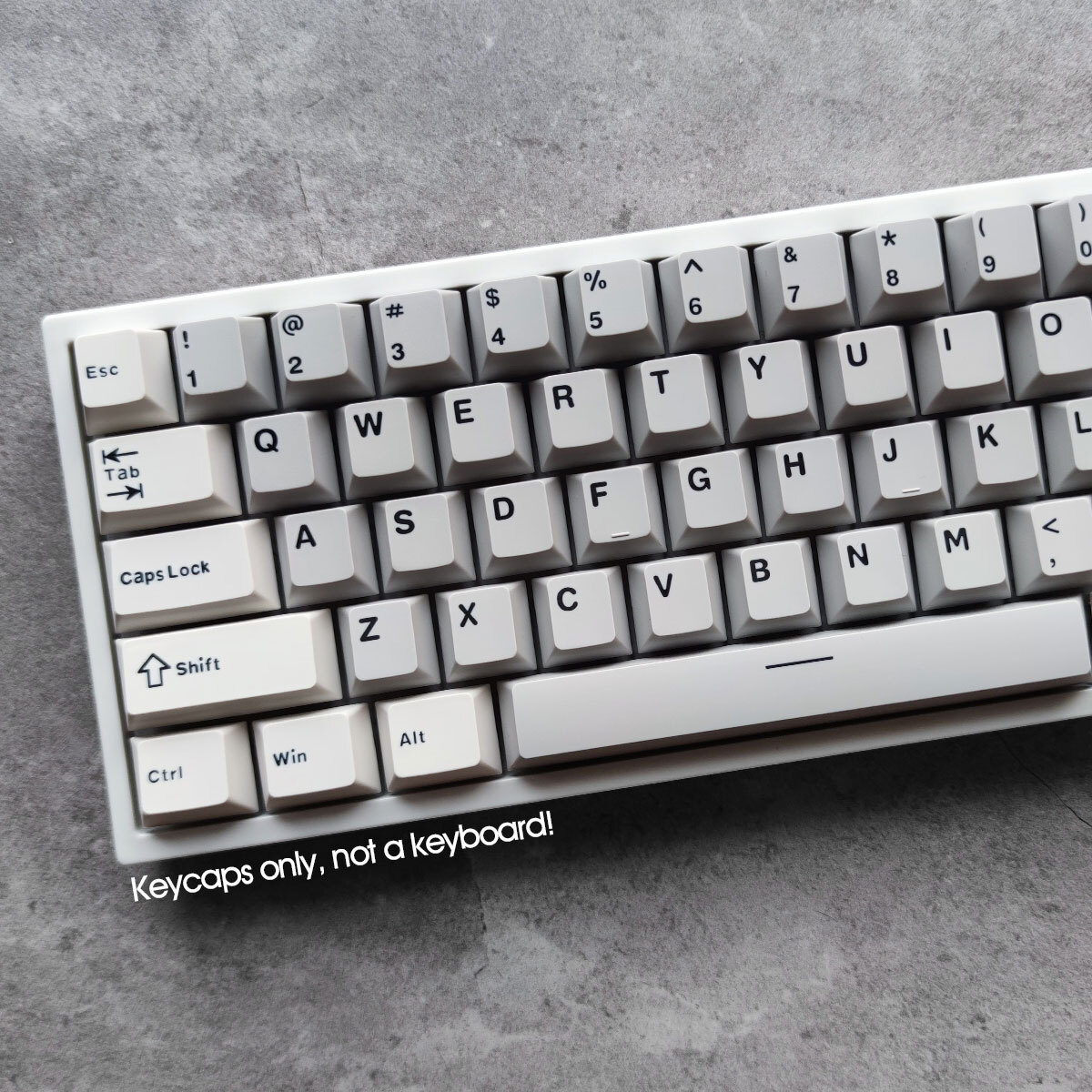 Set 105 Tastierini PBT Doppio Colpo Bianco/Grigio - Profilo OEM Per Cherry MX