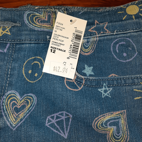 Girls Grafitti Jeans New With Tags Size 12 - Picture 2 of 5