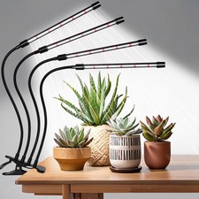 Black Clip Grow Lights for Indoor Plants, 168 Full Spectrum LEDs Clip Plant G...