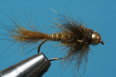Fliegentom 3 Stück gelbolive, lange Hasenohrnymphe 