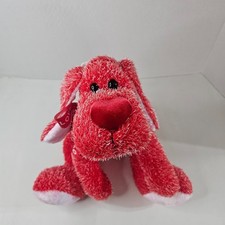 Walmart Puppy Dog Plush Heart Nose Red Shaggy Stuffed Animal Toy Vintage