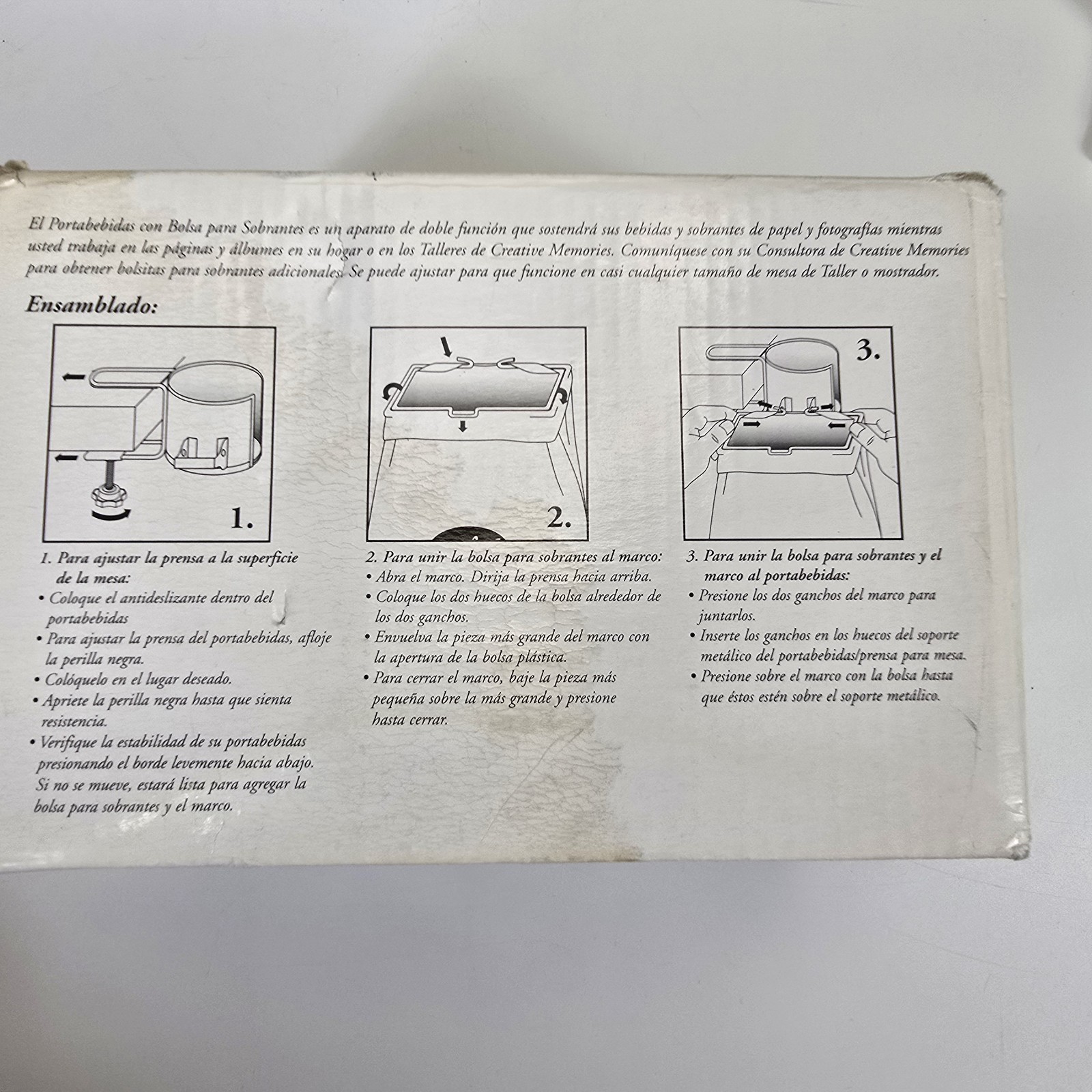 New Creative Memories Sidekick  Cup Holder & Scrap Catcher Scrapbooking Sewing