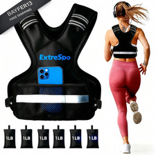 ExtreSpo Adjustable Weighted Vest for Women and Men, 4-10lb 4-10lb, Black