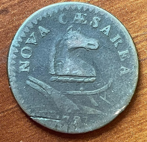 1787 New Jersey Copper Colonial Coin