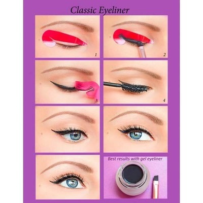Eyeliner Stickies Set 32 Stück, Mischfarben, Quick Make-up, Modell-Nr