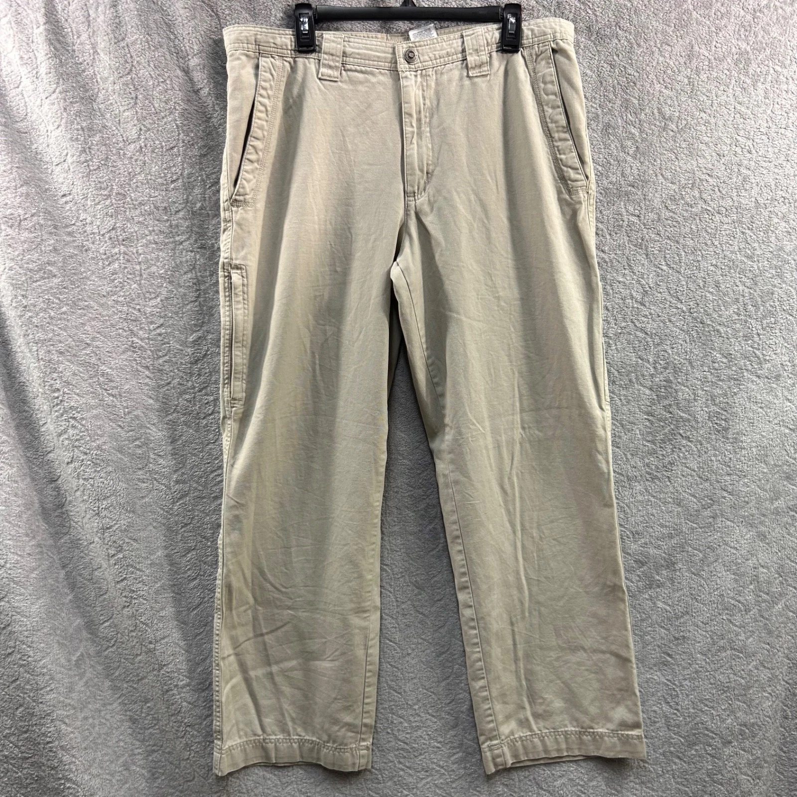 Columbia Men’s Cotton Casual Pants Khaki 36x32 Relaxed Fit Outdoor Hiking