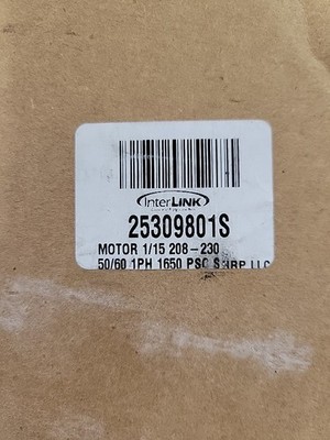 Interlink Condenser Fan Motor  25309801s  Model  YKT-50-4-224L-1