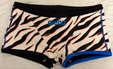 arena competitive swimsuit box type zebra pattern