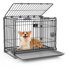 Dog Crate for Medium Dogs,30 inch Metal Dog Kennel Indoor Wire Dog Cage with ...