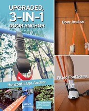 3-in-1 Door Anchor for Resistance Bands Heavy Duty Fitness Training Accessory