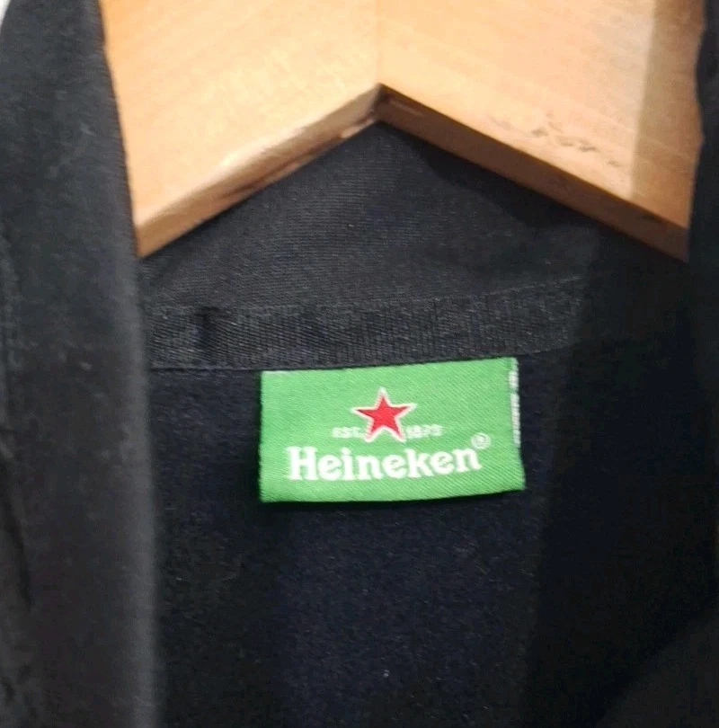 Heineken Beer Soccer Track Style Men's Jacket XL Black Green - Image 4 of 4