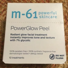 m-61 PowerGlow Peel - 1 Minute 1 Step Exfoliating Facial Peel 10 Treatments