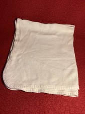 33" by 27  thermal waffle pale yellow morgan baby blanket cotton