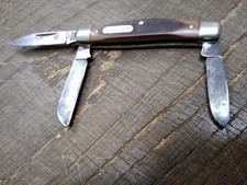 Navaja de Bolsillo Plegable Temporizador Antiguo Schrade 340T De Colección 3 Hojas 5.5 pulgadas Stockman EE. UU.