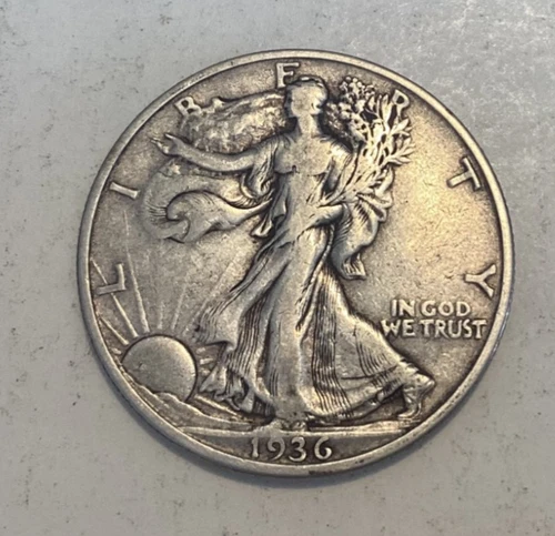 1936-D Walking Liberty Half Dollar – VF – Original Circulated Silver – 50¢