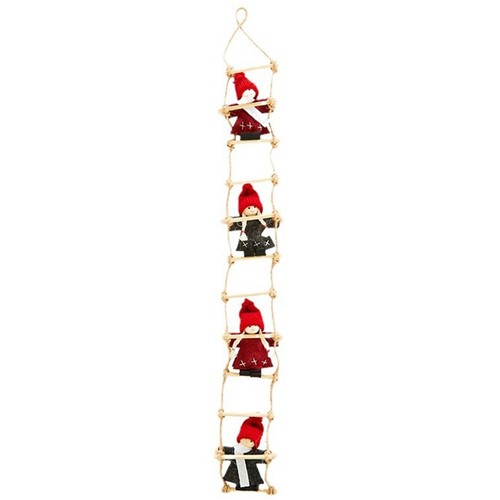 Scaletta In Tessuto Bambola di Natale Appesa Vestire Albero di Natale Deco6238