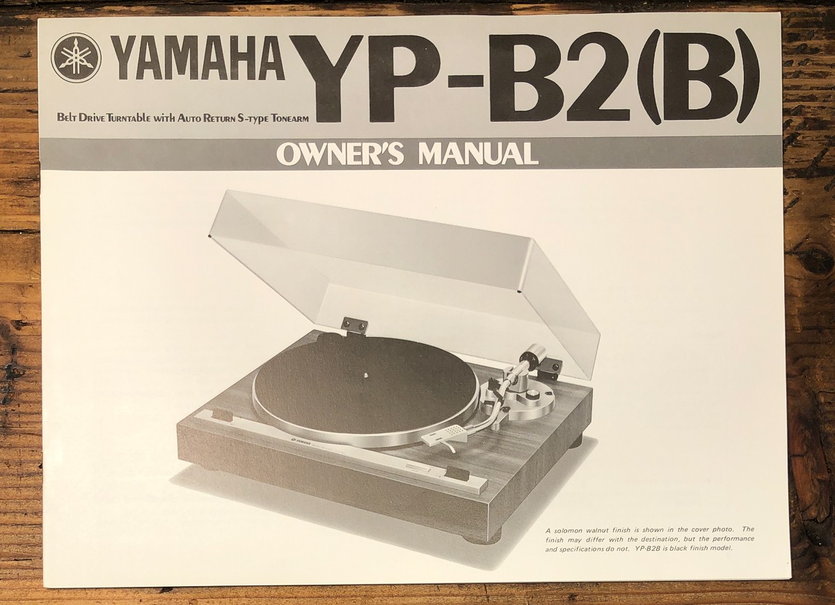 Yamaha YP-B2 Record Player / Turntable Owners / User Manual *Original*