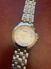 Seiko Two-Tone Dress Watch 7N32 Sapphire Crystal Date Japan Movement
