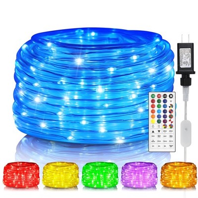 Rope Lights for Outside, 40FT 120LED Color Changing Rope Lights with Plug & R...