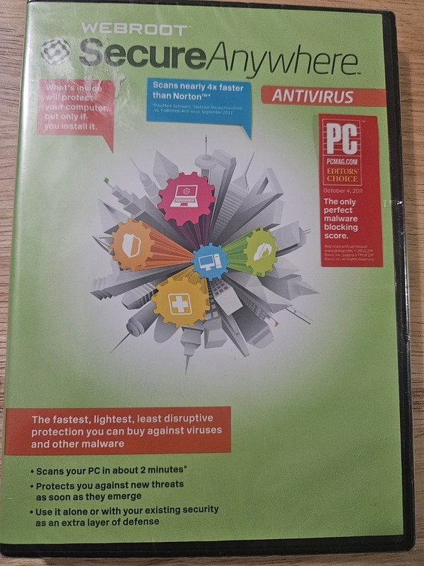 Webroot Antivirus 2012 for Windows 8087392(SEALED)