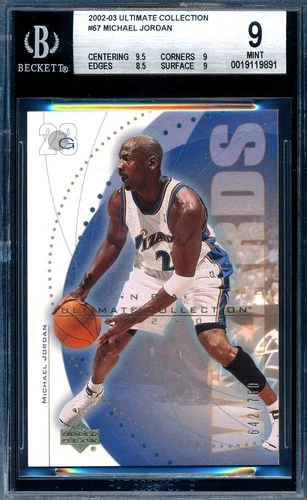 MICHAEL JORDAN 2002-03 UPPER DECK ULTIMATE #/750 BGS 9 MINT CARD #67!