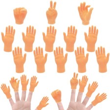 14 Pcs Tiny Finger Hands,Premium Rubber Mini Tiny Finger Hands,Flat Hand Styl...