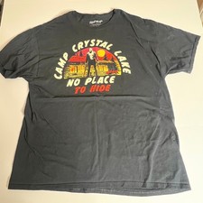 Friday the 13th Jason Voorhees Camp Crystal Lake Black Graphic T-Shirt XL